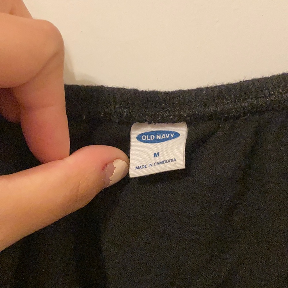 Black Old Navy Off-the-Shoulder Top, Size Medium - Picture 3 of 4